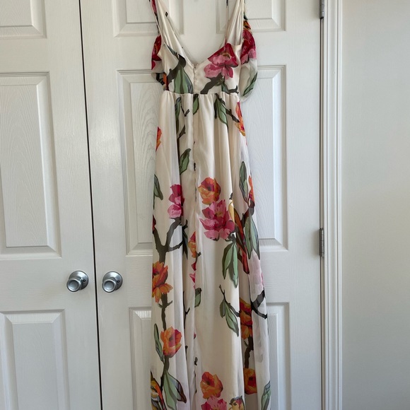 ASOS Halter Maxi Dress with Cut Out Sides in Love Bird Print - Picture 5 of 6